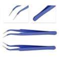 thumbnail image 3 of Unique Bargains 1 Pc Durable Eyelashes Tweezers for Bathroom Blue Stainless Steel, 3 of 6