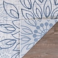 thumbnail image 4 of Calinda Summer Bliss Steel Blue-Ivory Area Rug - Multiple Sizes, 4 of 7