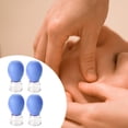thumbnail image 6 of Serenable 4 Pieces Facial Cupping Set Massage Cups Vacuum Suction Daily Use Athletes Reusable Face Body Eyes Facial Cupping Therapy Set Blue, 6 of 9