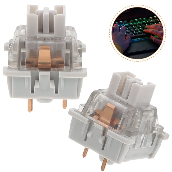 ELAYARD 10Pcs Mechanical Keyboard Replacement Switch Grey Stable Accurate Three Leg Design