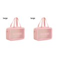 thumbnail image 1 of Wosthever Bolso cosmético impermeable esmerilado PU de gran capacidad para mujer de 3 tamaños S/M/L Type7 NO7, 1 of 6