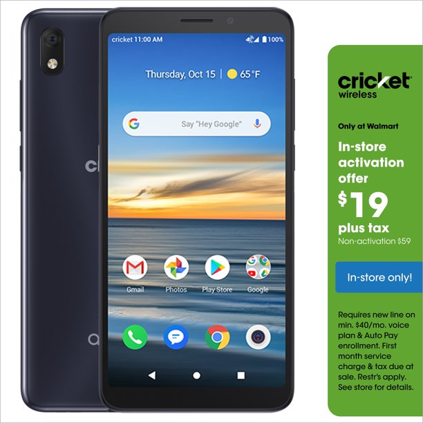 Cricket Wireless Alcatel Lumos 32GB Ocean Metallic Wave