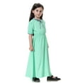 thumbnail image 5 of Krdevn Girls Maxi Dress - Elegant Long Sleeve V-Neck with Bow, Modest Ethnic Attire for Casual Party Wear,10-11 Years, 5 of 7