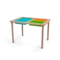 thumbnail image 3 of Humble Crew Interactive Toddler Sensory Play Table with 3 Multicolor Storage Bins and Cover, Solid Wood Construction, for Slime, Sand, Kinetic Sand, 3 of 7