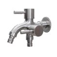 thumbnail image 1 of Double Garden Faucet, Washing Machine Faucet, Antifreeze Faucet, 1/2" Double Outlet Faucet Outlet, Outdoor Faucet, for Garden, Outdoor, Kitchen, Bath, 1 of 4