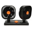 thumbnail image 3 of Ventilador de refrigeración de coche de doble cabezal, ventilador de encendedor de cigarrillos portátil silencioso giratorio de 360 grados de alta potencia para camión, SUV, RV, ATV, barco, 3 of 8