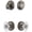 Antique Pewter, variant on Grandeur 818025 Georgetown Solid Brass Single Cylinder Keyed Entry Knobset And Deadbolt