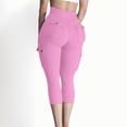 thumbnail image 7 of Hvot&aat Plus Size Capris for Women Cargo Leggings, High Waisted Tummy Control Stretchy Running Workout Yoga Pants, 7 of 7