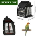thumbnail image 6 of Bird Carrier Bag with Indestructible Stainless Steel Mesh, Bird Travel Cage with Stand, Easy to Clean Backpack for Parrot, Portable Bird Travel Bag, Pet Breathable Travel Cage, Black, 6 of 12