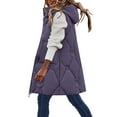 thumbnail image 3 of Sanbonepd Womens Coats Winter Loose Solid Hooded Jacket Medium Long Vest Warm Parkas for Women, 3 of 3