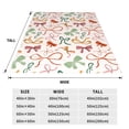 thumbnail image 3 of Balery Colorful Bow Knots Manta de Felpa Suave y Acogedora – Cobija de Franela Aterciopelada para Cama, Lavable y Cálida para Sofá, Mascotas, Transpirable-50"x40", 3 of 7