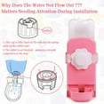 thumbnail image 4 of Botella de agua de conejo, dispensador de agua con suspensión para mini mascota, conejito, cobaya, chinchilla, botella de agua automática de 500 ml (rosa), 4 of 5