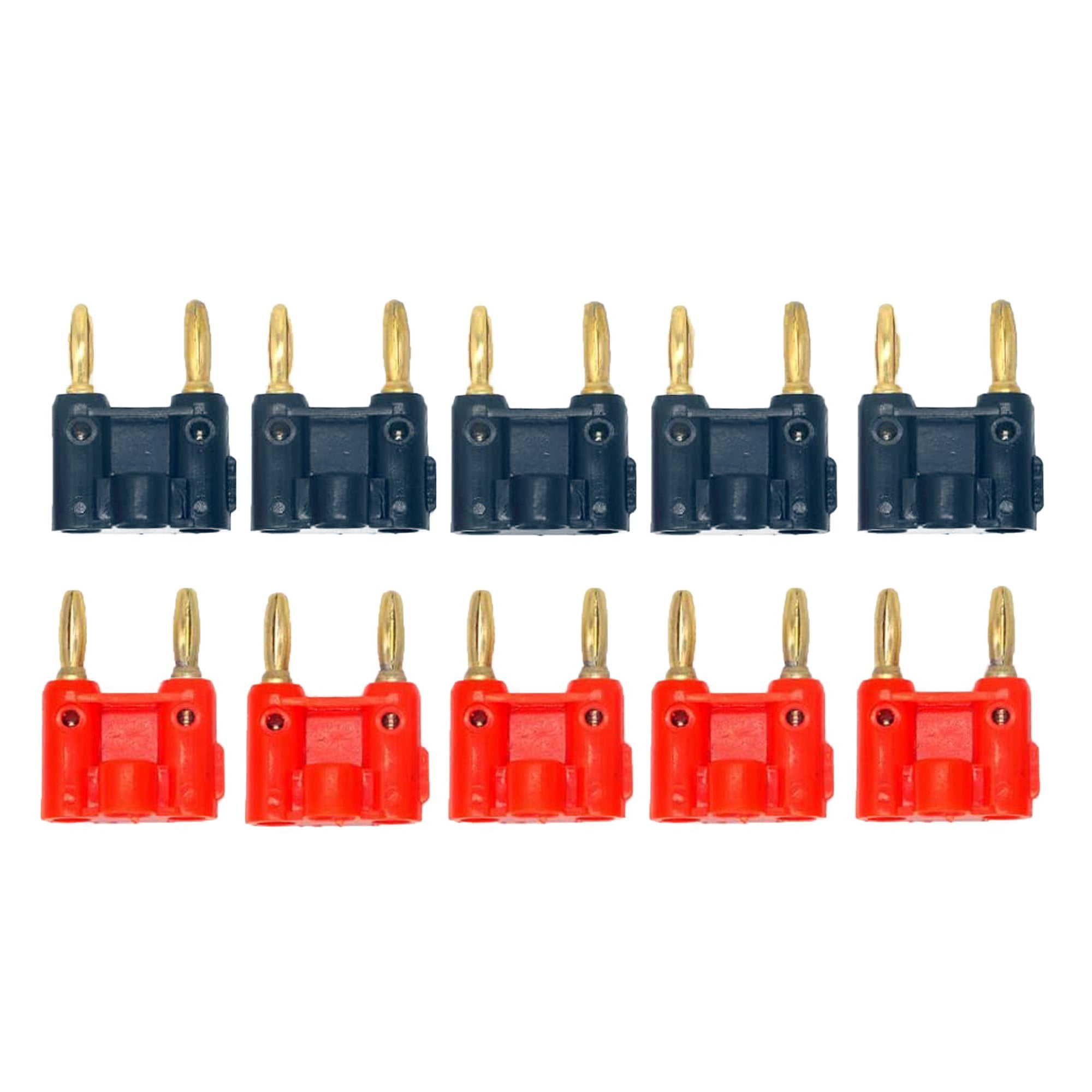 6 Red, 6 Green, 6 Blue, 6 Yellow,6 Black+Screwdriver Speaker Banana Connectors Banana Wall Plates Corrosion-Resistant for AV Receivers Amplifiers Surround Sound CESFONJER4mm Banana Plugs
