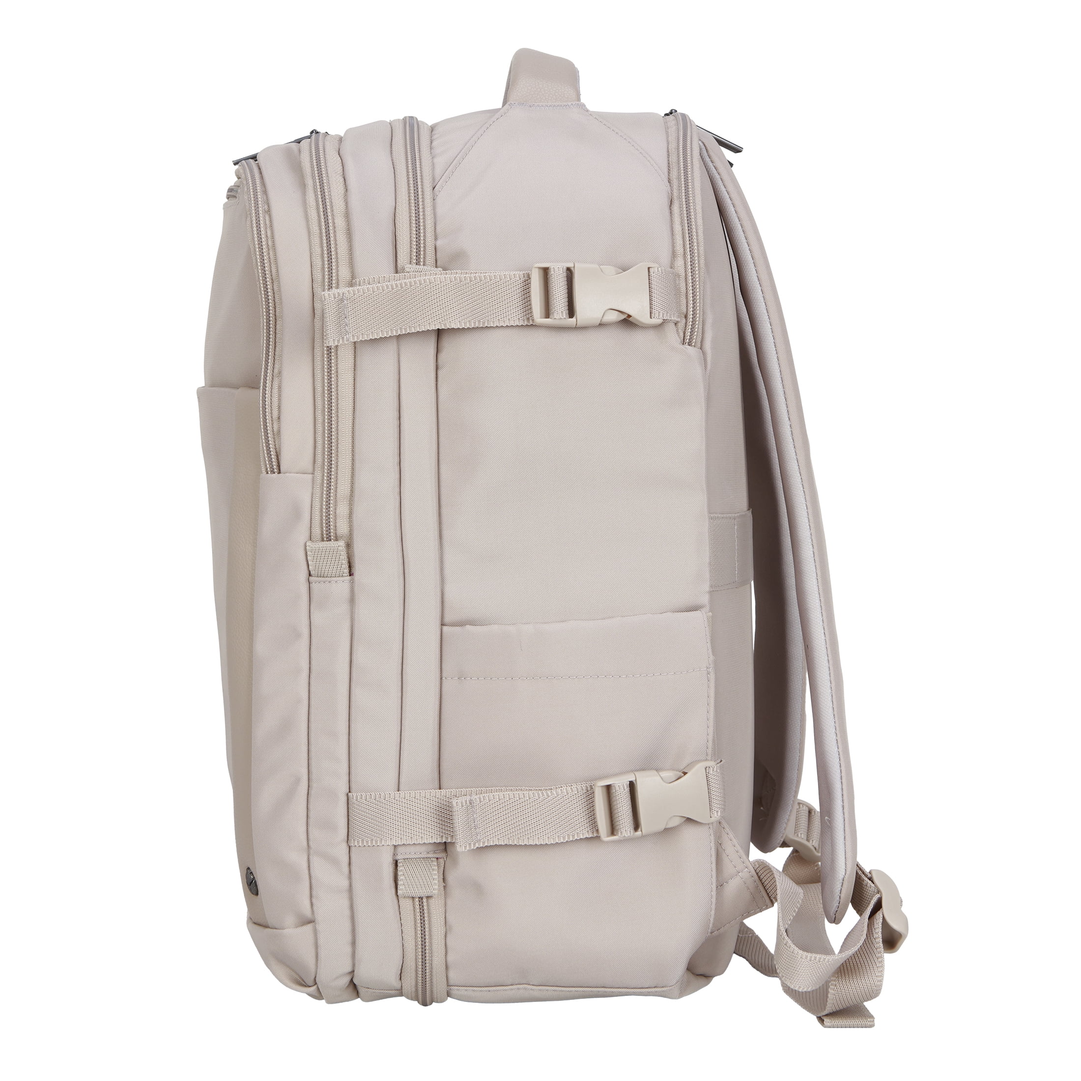 btL 18-inch Nylon Travel Backpack with 15-inch Laptop Sleeve, Taupe