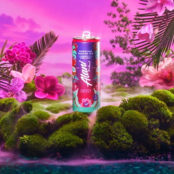 Alani Nu Sugar Free Energy Drink, Hawaiian Shaved Ice, 12 fl oz, 8 Pack, Cans, 200mg Caffeine