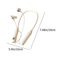 thumbnail image 3 of QTOCIO Wireless Bluetooth Headphones, Bluetooth 5.4 Wireless Earphones Long Battery Life High Definition Sound Quality Neck Hanging Waterproofs, Beige, 3 of 6