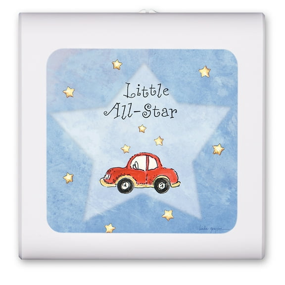 Plug in Dimmable LED Night Light with Dusk to Dawn Auto Sensor, Adjustable Brightness, Warm Light, Auto On/Off Nightlight for Bathroom, Hallway, Nursery, Bedrooms - Little All Star