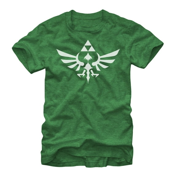 Men's Nintendo Legend of Zelda Triforce Graphic Tee Kelly Heather 2X Large