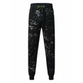 thumbnail image 4 of Puntoco Pantalones deportivos casuales con cintura elástica y cordón con degradado para hombre, 4 of 7