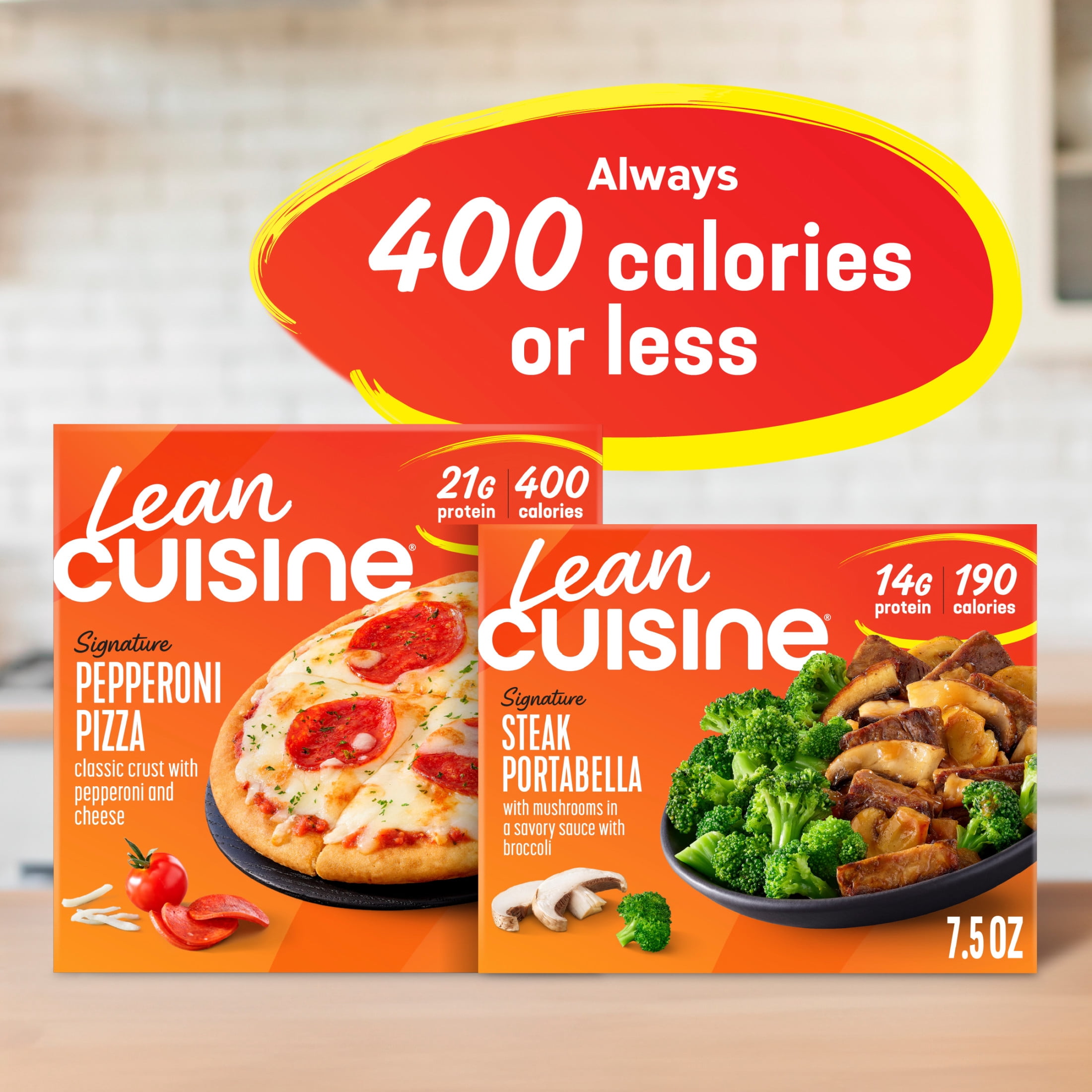 Lean Cuisine Steak Portabella Microwave Meals for Lunch or Dinner, 7.5 oz (Frozen)