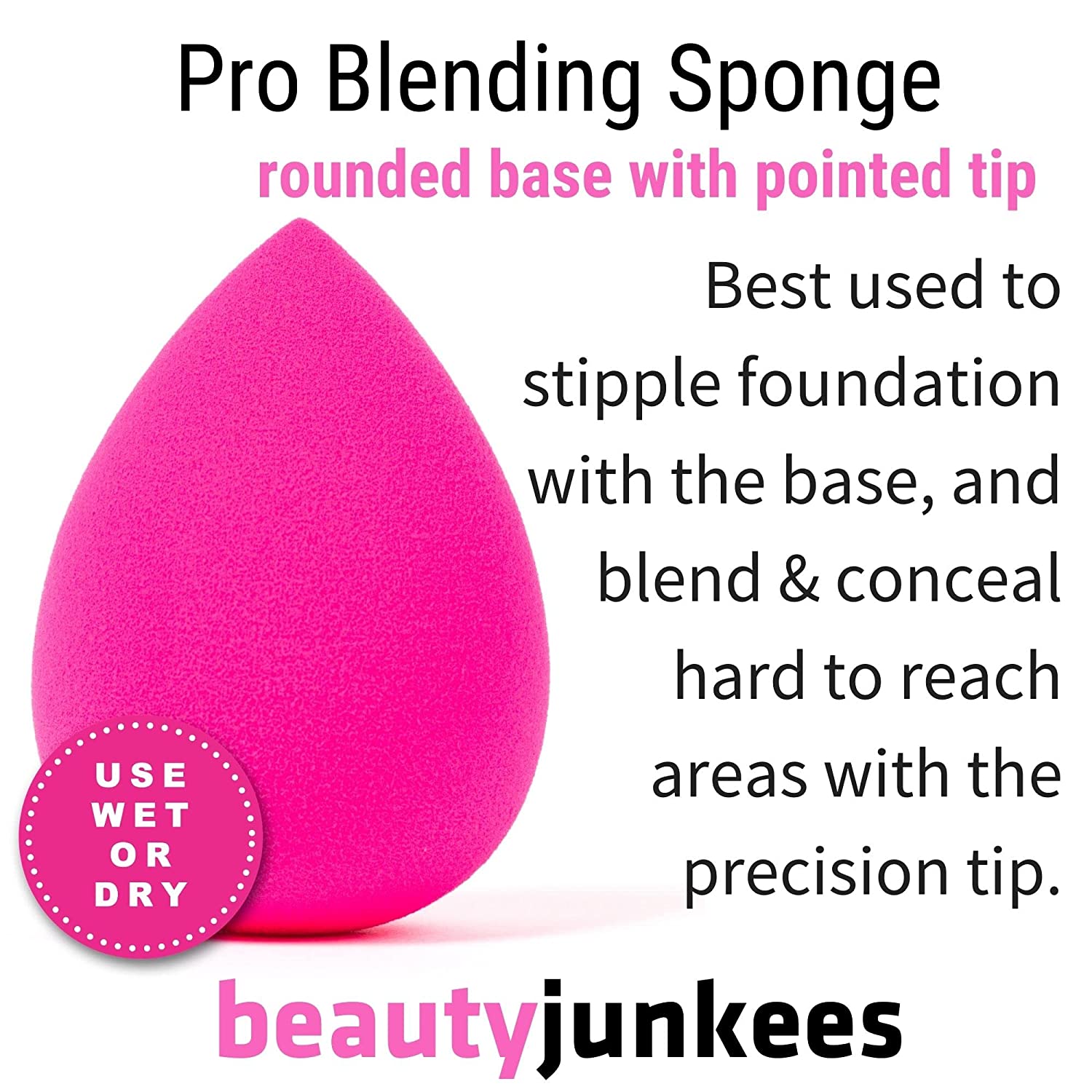 Southwit Makeup Sponge Blender - Pink Egg Foundation Makeup Blender Sponge, Liquid Cream Powder Contour Blending Sponges, Make Up Applicator, Cosmetic Blenders, Wet Dry Beauty Sponge, Latex Free - image 3 of 5