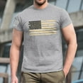 thumbnail image 3 of GIPQJK Men's Graphic T Shirts American Flag Print Tops Big and Tall Patriotic Short Sleeve T-Shirts Usa Flag Crew Neck T Shirts Tops,Light Gray XL, 3 of 5