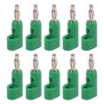 thumbnail image 3 of Stackable Banana Plug Connectors, Abrasion Resistant Banana Plug 10pcs Solderless Solid Rustproof Stable Professional  For Security Accessories Green, 3 of 8