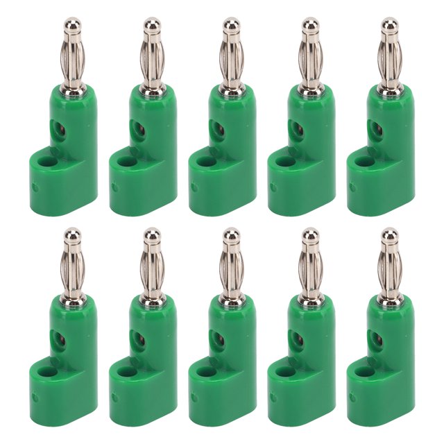 Conectores tipo banana apilables sin soldadura, 10 conectores tipo banana apilables de 4 mm Conectores tipo banana apilables Diseño fácil de usar