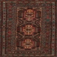 thumbnail image 1 of Ahgly Company Indoor Square Traditional Reddish Brown Persian Area Rugs, 8' Square, 1 of 6
