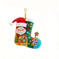thumbnail image 3 of Calcetines Navideños Rojos De Papá Noel Llavero Decorativo Acrílico Colgante Para El Coche Retrovisor, 3 of 4