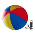 thumbnail image 1 of Pelota de playa inflable, juguete interactivo, juego de evento de verano, PVC, fácil de transportar, gigante. Diámetro de 80 cm, 1 of 9