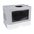 thumbnail image 1 of Caja cerrada para gatos, orinal para mascotas, suministros de limpieza para mascotas, bandeja de arena lavable fácil de limpiar, orinal grande para Gris, 1 of 8