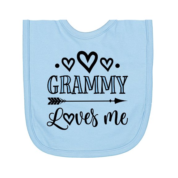 Inktastic My Grammy Loves Me Grandchild Newborn Bib