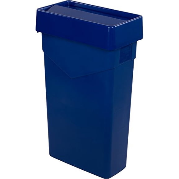 34202314 TrimLine Rectangle Waste Container Trash Can Only, 23 Gallon, Blue$$Household Cleaning Products & Supplies