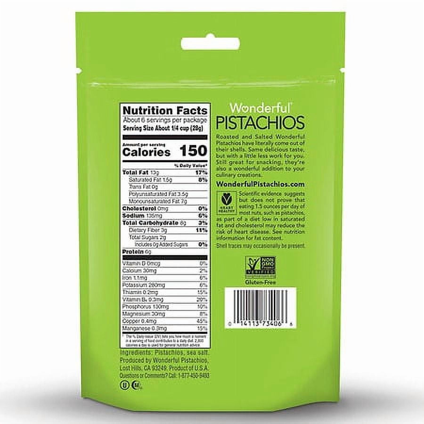 Wonderful No Shell Pistachios Roasted & Salted 6.0 oz Pack of 2