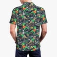 thumbnail image 3 of Balery Dinosaur Plays Soccer Printed Men’s Short Sleeve Polo Shirt, Midweight Men's Shirt,Golf Polo shirts -Large, 3 of 8