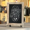 thumbnail image 2 of Flash Furniture Canterbury 9.5" x 14" Weathered Tabletop Magnetic Chalkboards with Metal Scrolled Legs, Hanging Wall Chalkboards, Countertop Memo Boards, Set of 10, 2 of 13