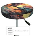 thumbnail image 3 of Cauagu Colorful Wave Dragon Head Print Round Stool Covers,Seat Cushion for Round Bar Stool Chair Seat Cover for Bar Round Chair Fits for 12/13/14in Bar Stool Cushion, 3 of 7