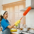 thumbnail image 5 of Bdday Stainless Steel Telescopic Duster with Fiber Small Duster for Household Sweeping Feather Duster, 5 of 5