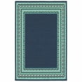 thumbnail image 1 of homeroots home decor 388679 9’x13’ Navy and Green Geometric Indoor Outdoor Area Rug, 1 of 1