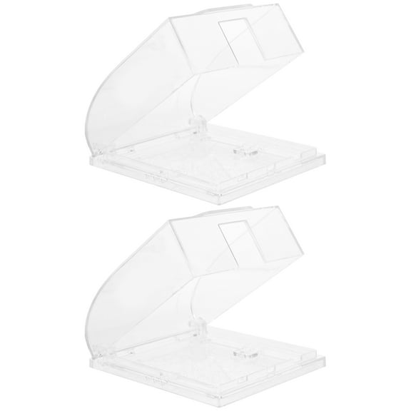 Pawsdot 2Pcs Transparent Electric Outlet Covers for Safety and Easy Monitoring of Standard Wall Plugs
