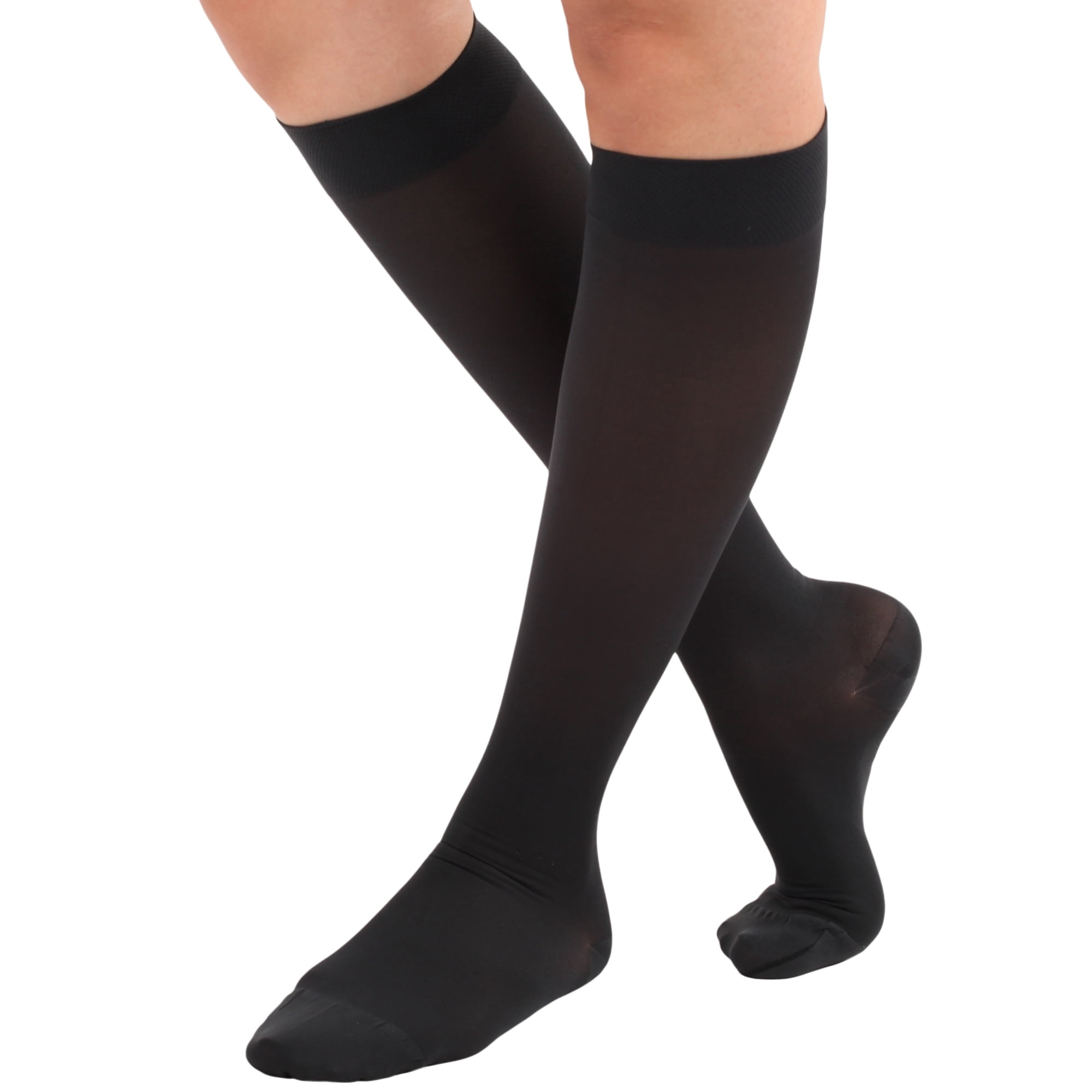 Made in USA - Unisex Compression Socks for Diabetic 15-20mmHg - Black, X-Large