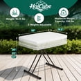 thumbnail image 2 of HaiCube Adjustable Height Folding TV Tray Table, Tool-Free Snap-On Setup, Portable Folding Table for Living Room, Camping & Small Spaces, White, 2 of 9