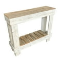 thumbnail image 3 of del Hutson Designs 38" Reclaimed Wood Rustic Entry Table, White/Natural, 3 of 8