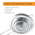 thumbnail image 2 of 3 Pack Stainless Steel With Handle Kitchen Food Strainers Sifters Set, 2 of 5