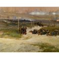 thumbnail image 2 of Jean-Baptiste Édouard Detaille 18x15 Black Ornate Wood Framed Double Matted Museum Art Print Titled - Au Pied Du Poteau; a Fragment from the Panorama of the Battle of Champigny, 2 of 5