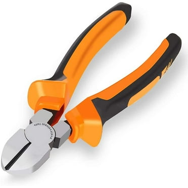 BOENFU Wire Cutter for Artificial Flowers and Crafts, Chicken Wire Cutters Heavy Duty Diagonal Cutting Pliers Faux Flowers Wire Clippers, Orange, 6 in 6-inches Diagonal Cutters