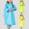 thumbnail image 5 of Wdhugt Raincoats for Kids Reusable Rain Ponchos With Hood And Sleeves Waterproof Rain Coats for Boys And Girls Raincoat With Schoolbag Bit, 5 of 5