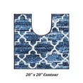 thumbnail image 5 of Better Trends 20" x 20" Contour Bathroom Rug, 100% Cotton, Soft, Water Absorbent, Non-Slip Toilet Base Mat, Machine Washable, Rugs for Bathroom – Savio Collection - Blue, 5 of 5