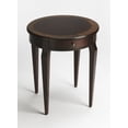 thumbnail image 2 of HomeRoots 476428 24 in. Dark Brown & Cherry Nouveau Manufactured Wood Round End Table with Drawer, 2 of 3